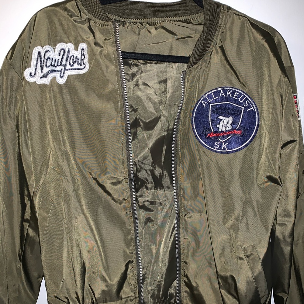ZAFUL Embroidered Army Green Jacket - Picture 2 of 5